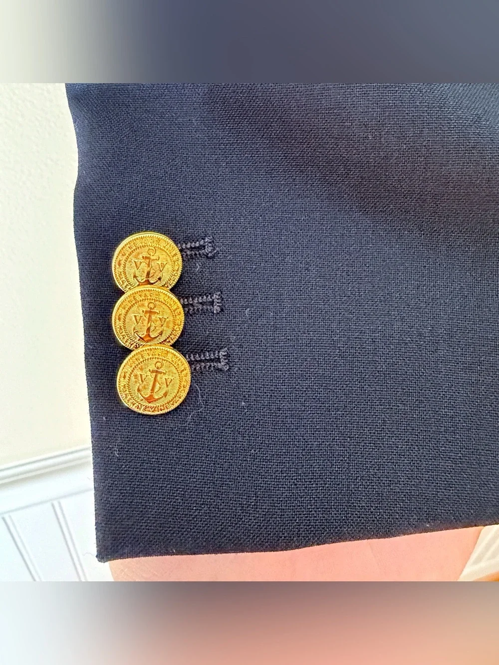 Vineyard Vines | Kids Boathouse Performance Wool Blazer Navy Blue Gold Size 18
